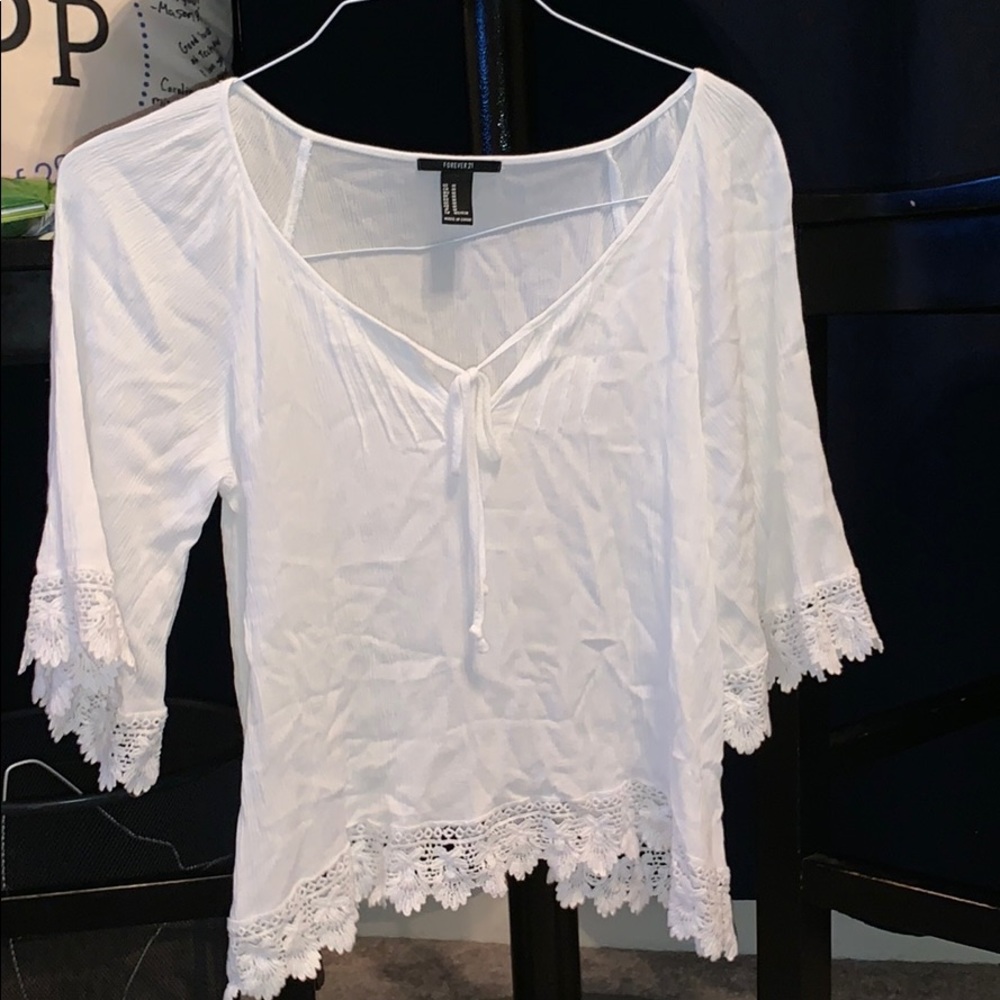 White crop top